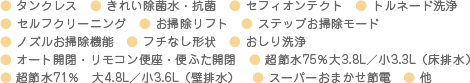 ● 人造大理石カウンター・シンク　● ハンドシャワー水栓　● 開き戸キャビネット　● サイクロンフードIII　● 選べるコンロ（ガス又はIH）キャビネット+ブルモーション　● 食器洗い乾燥機